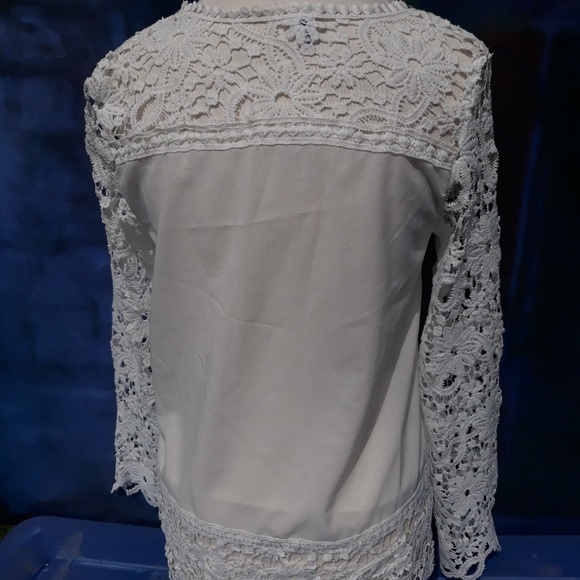 Prettiest white lace trim boho hippie Festival top - Picture 7 of 7